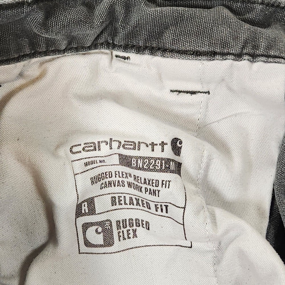 Carhartt Pants Mens 36x32 Gray Relaxed Straight Rigby Dungaree 102291 306 - Picture 7 of 12